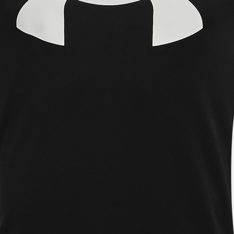 Jungen Under Armour Tech™ Kurzarm-Oberteil mit großem Logo Schwarz / Weiß YXS (122 - 127 cm)