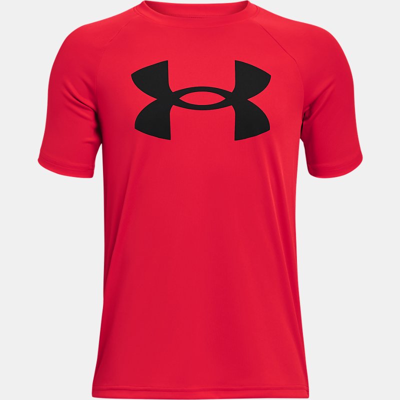 Boys' Under Armour Tech™ Big Logo Short Sleeve Red / Black YLG