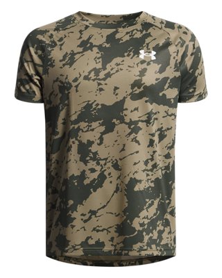Haut à manches courtes Under Armour Tech™ 2.0 pour garçon Marine OD Vert / Blanc YMD (137 - 149 cm)