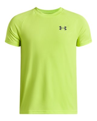 Haut à manches courtes Under Armour Tech™ 2.0 pour garçon Vert Citrine / Castlerock YMD (137 - 149 cm)