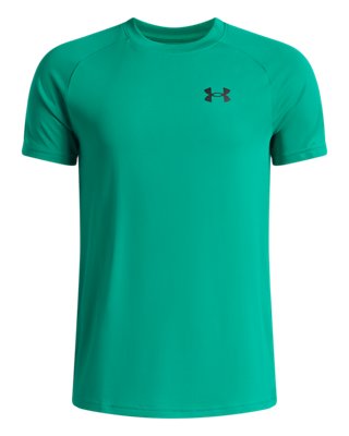 Haut à manches courtes Under Armour Tech™ 2.0 pour garçon Geode Vert / Noir YXS (122 - 127 cm)