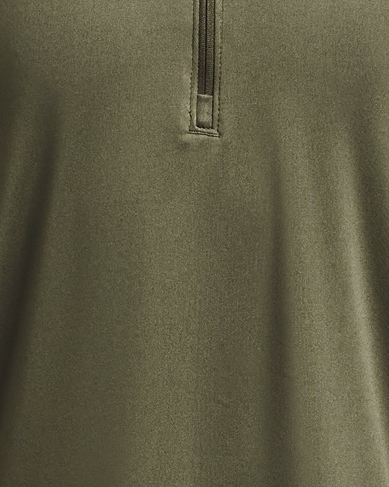 Jongensshirt UA Tech™ 2.0 met korte rits en lange mouwen, Green, pdpMainDesktop image number 0