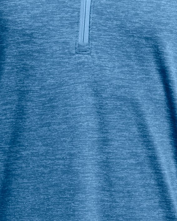 Jongensshirt UA Tech™ 2.0 met korte rits en lange mouwen, Blue, pdpMainDesktop image number 0