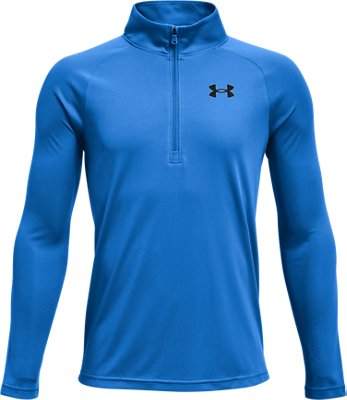 Jungen Under Armour Tech™ 2.0 Oberteil mit ½-Zip Blau Circuit / Schwarz YLG