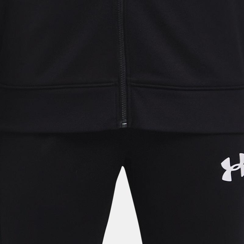 Boys'  Under Armour  Rival Knit Tracksuit Black / White YXS (48 - 50 in)