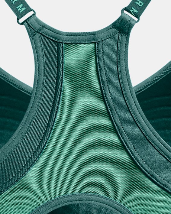 Women's UA Infinity Low Covered Sports Bra in Green image number 11