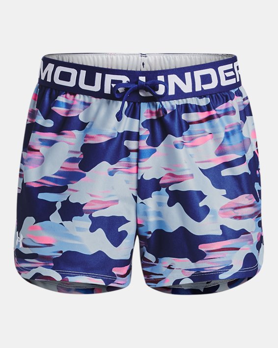 Under Armour Girls' UA Play Up Printed Shorts. 1