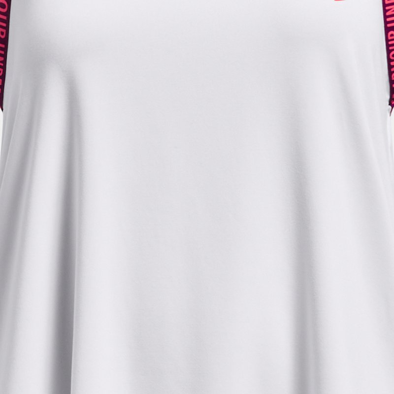 Camiseta sin mangas Under Armour Knockout para niña Blanco / Beta YLG (149 - 160 cm)