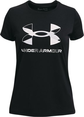 Girls' UA Tech&trade; Graphic Big Logo Short Sleeve image number 0