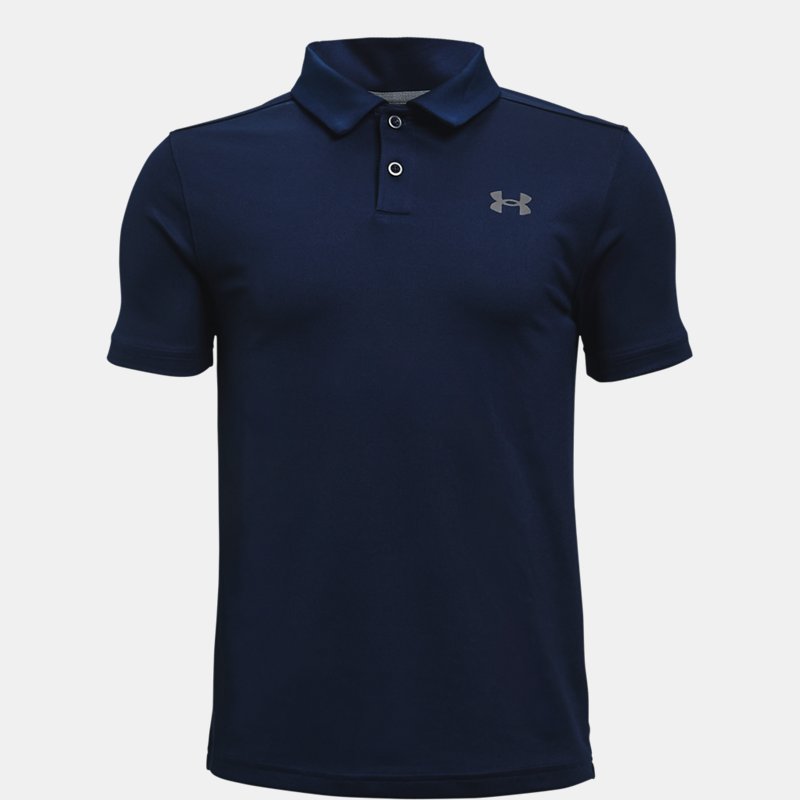 Boys' Under Armour Performance Polo Academy / Pitch Gray / Pitch Gray YLG