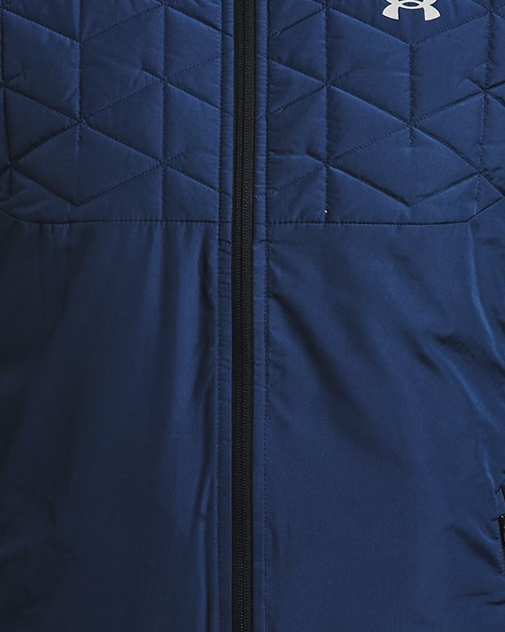 남성 UA Storm ColdGear® 리액터 골프 하이브리드 재킷 in Blue image number 6
