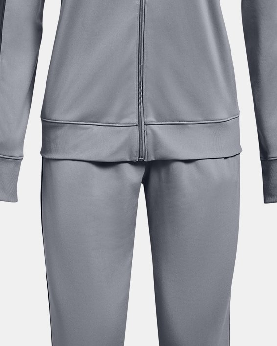 Damen UA Trainingsanzug aus Trikotstoff, Gray, pdpMainDesktop image number 4