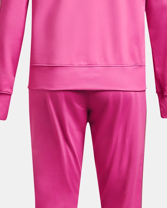 Damen UA Trainingsanzug aus Trikotstoff, Pink, pdpMainDesktop image number 5