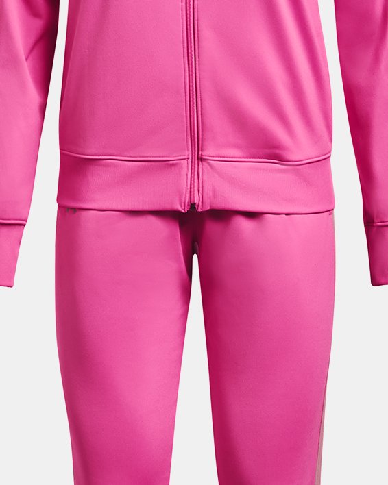 Damen UA Trainingsanzug aus Trikotstoff, Pink, pdpMainDesktop image number 4