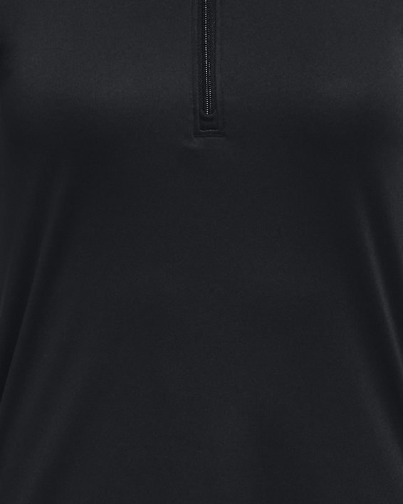 Under Armour Loose Heat Gear Women XL Black 1/4 Zip Long Sleeve
