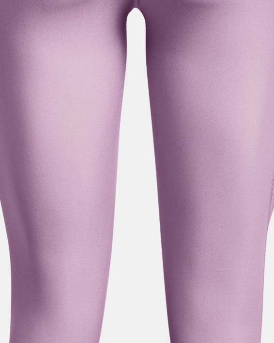 女士HeatGear® Armour No-Slip Waistband九分褲 in Purple image number 5