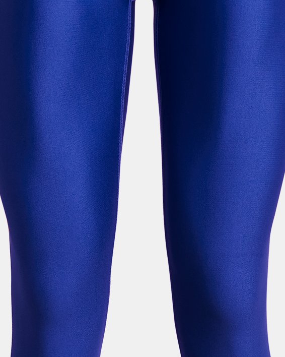 Women's HeatGear® No-Slip Waistband Ankle Leggings, Blue, pdpMainDesktop image number 4