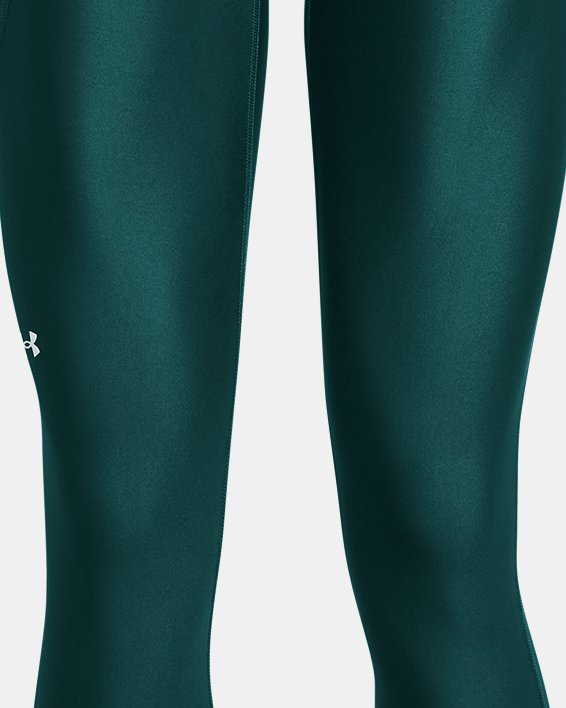Damen HeatGear® No-Slip Waistband Full-Length-Leggings, Blue, pdpMainDesktop image number 4