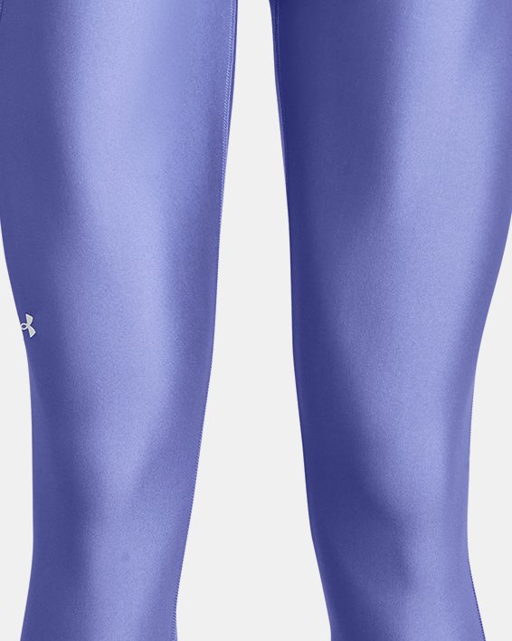 Women's HeatGear® No-Slip Waistband Full-Length Leggings in Blue image number 4