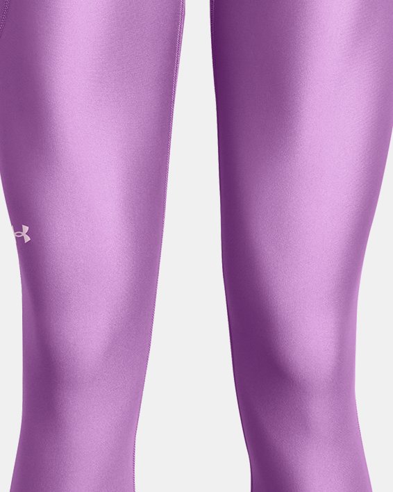 Damen HeatGear® No-Slip Waistband Full-Length-Leggings, Purple, pdpMainDesktop image number 4