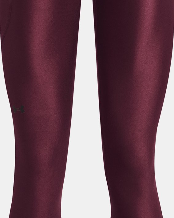 Women's HeatGear® No-Slip Waistband Full-Length Leggings in Maroon image number 5