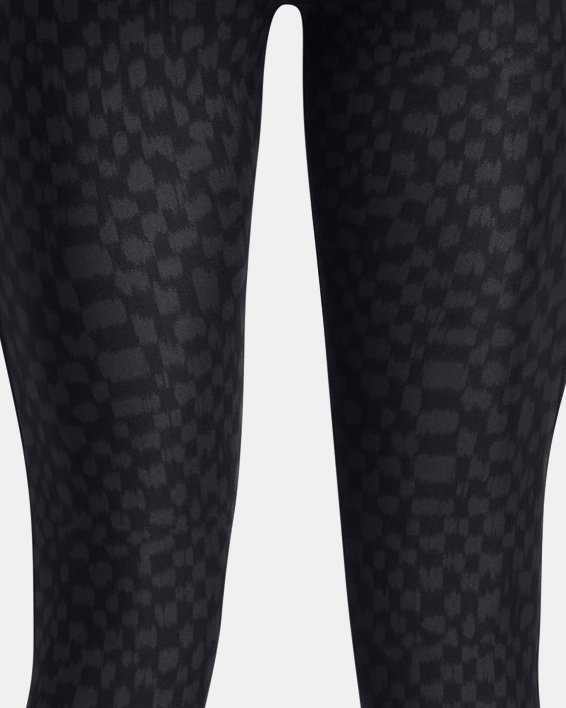 Women's HeatGear® No-Slip Waistband Printed Ankle Leggings in Black image number 5