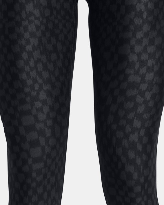 Women's HeatGear® No-Slip Waistband Printed Ankle Leggings, Black, pdpMainDesktop image number 4