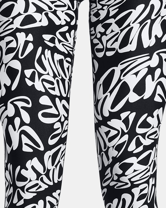 Women's HeatGear® No-Slip Waistband Printed Ankle Leggings