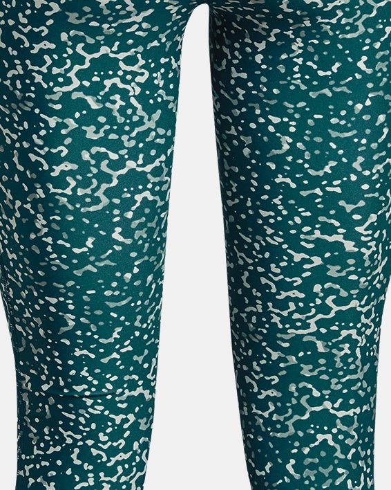 Women's HeatGear® No-Slip Waistband Printed Ankle Leggings, Blue, pdpMainDesktop image number 5