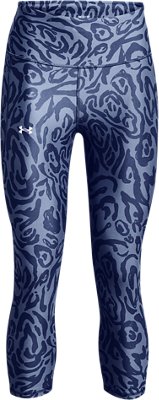 Women's HeatGear&reg; No-Slip Waistband Tonal Print Capris image number 4