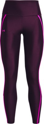 Women's HeatGear&reg; No-Slip Waistband Shine Mesh Full-Length Leggings, Purple, pdpMainDesktop image number 4