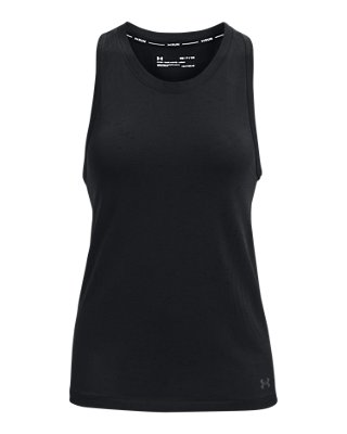 Camiseta sin mangas UA Seamless Run para mujer, Black, pdpMainDesktop image number 4