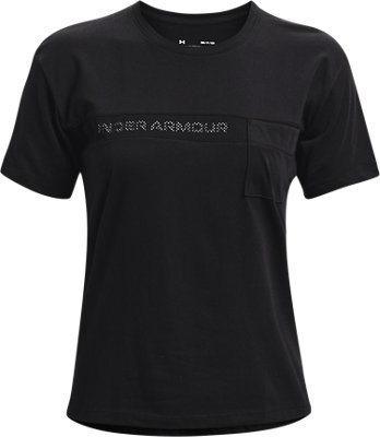 여성 UA 포켓 메쉬 그래픽 반팔 image number 0