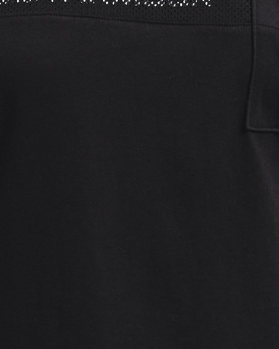 Haut à manches courtes en mesh avec motif et poche UA pour femme, Black, pdpMainDesktop image number 4