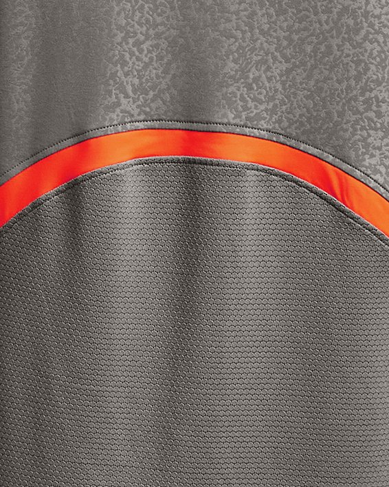 Men's UA RUSH™ HeatGear® 2.0 Emboss Short Sleeve in Gray image number 8