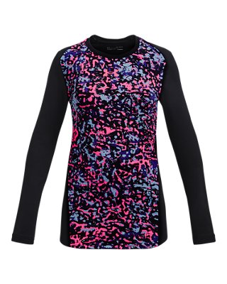 Camiseta de manga larga ColdGear&reg; Crew para ni&ntilde;a, Black, pdpMainDesktop image number 0