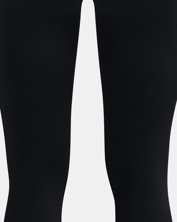Under Armour Girls Activewear Athletic Leggings Black Gray Stripe