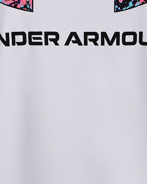 Girls' UA Tech™ Big Logo Short Sleeve, White, pdpMainDesktop image number 0