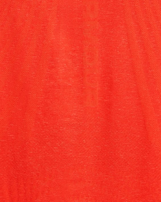Men's UA RUSH™ HeatGear® Seamless Illusion Short Sleeve, Orange, pdpMainDesktop image number 6