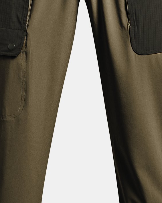 Men's UA RUSH™ Woven Tearaway Pants in Green image number 9