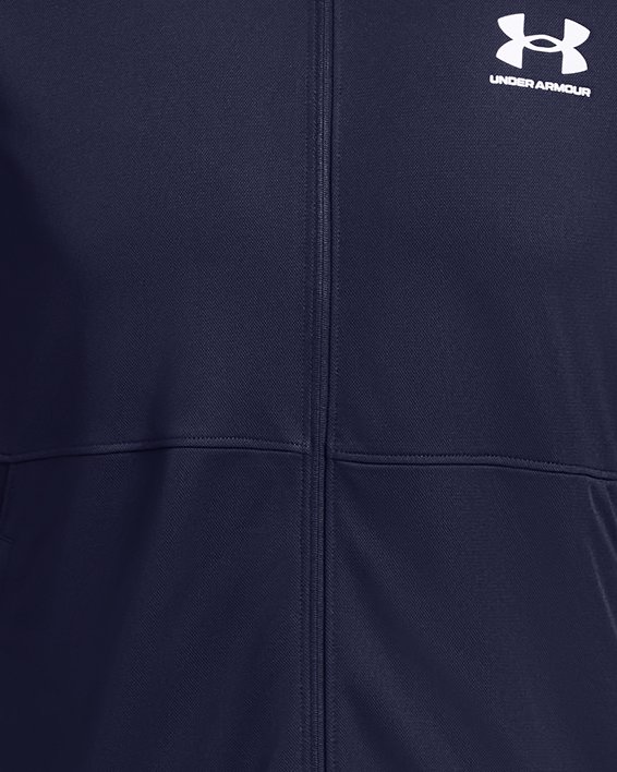 Men's UA Pique Track Jacket, Blue, pdpMainDesktop image number 4