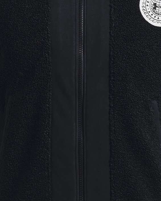 Herren UA Rival Fleece Alma Mater-Bomberjacke, Black, pdpMainDesktop image number 4