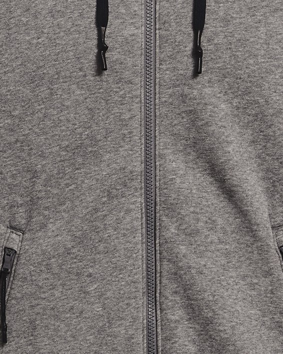 Men's UA Rival Fleece Alma Mater Full-Zip Hoodie, Gray, pdpMainDesktop image number 5