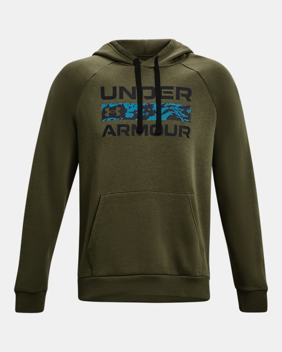 Under Armour Men's UA Rival Fleece Signature Box Hoodie. 5