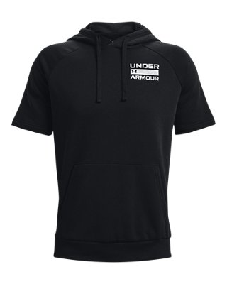 Men's UA Rival Fleece Signature Short Sleeve Hoodie image number 4