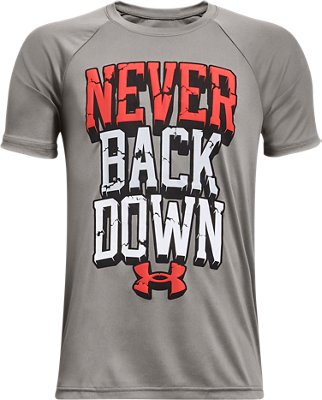 Boys' UA Tech&trade; Never Back Down Short Sleeve image number 0