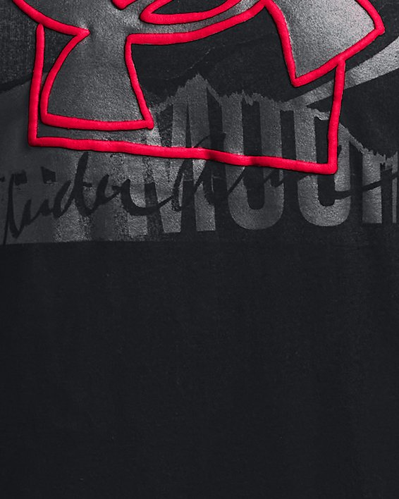 เสื้อแขนสั้น UA Boxed Logo Outline สำหรับผู้ชาย in Black image number 4