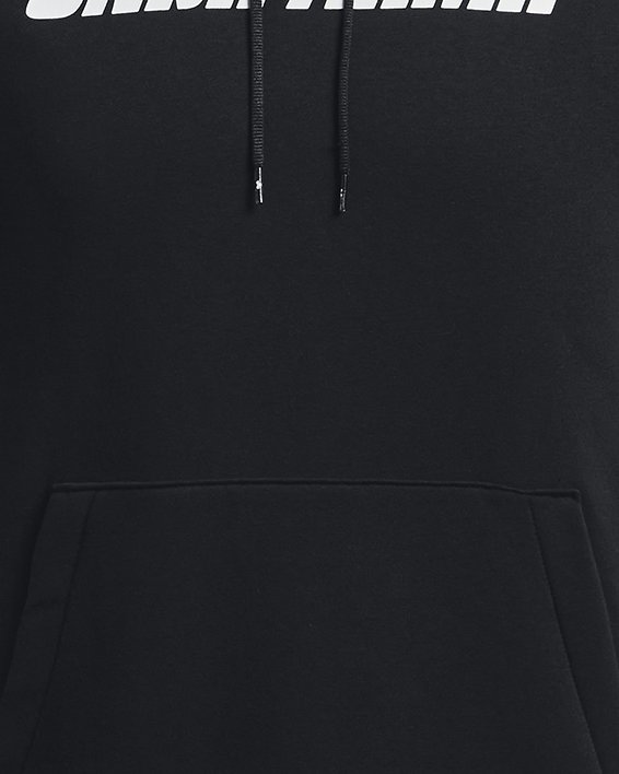 Sudadera con capucha de tejido Fleece UA Baseline para hombre, Black, pdpMainDesktop image number 4