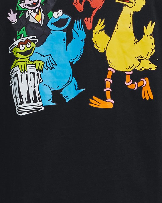 Men's Curry Sesame Street Graphic T-Shirt, Black, pdpMainDesktop image number 7