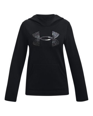 Girls' Armour Fleece® Hoodie, Black, pdpZoomDesktop image number 0